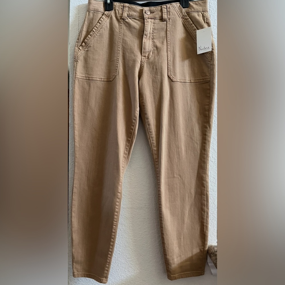 Nurture by Westbound Relaxed Fit Tan Chinos Cotton Blend NWT 14R